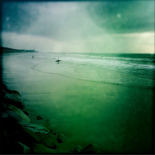 Surfers at Rincon Beach / Seacliff / Pacific Coast Highway [Hipstamatic/iPhone]